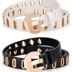 2 Pack women's dress belt
